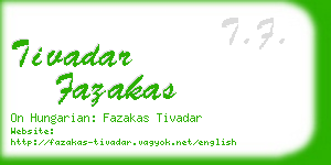 tivadar fazakas business card